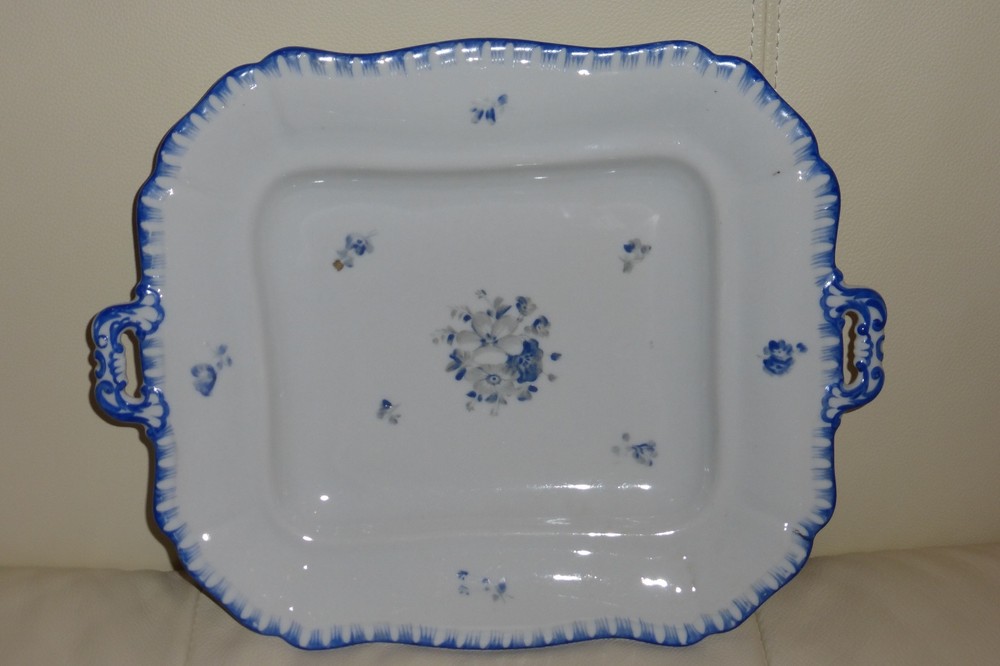 2 ANTIQUE BOHEMIA POTTERY TRAYS