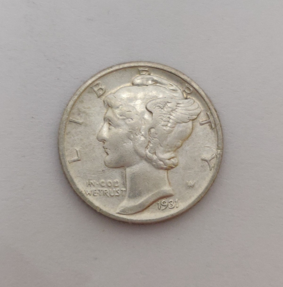 1931-S MERCURY DIME XF