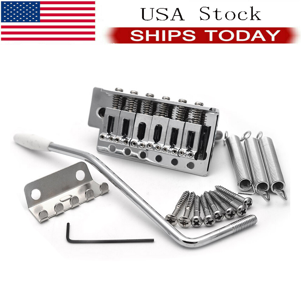 Single Locking Guitar Tremolo Bridge System for Stratocaster Strat SQ ST Chrome
