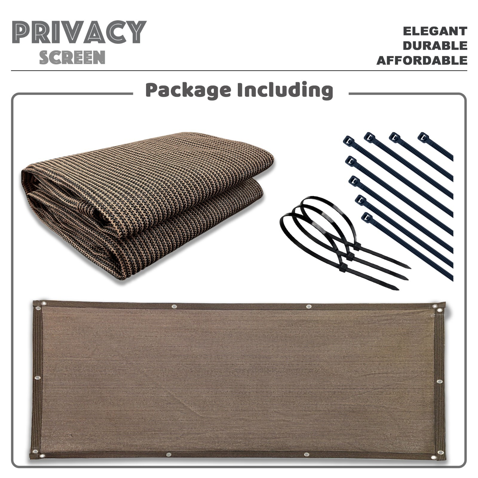 3' 4' 5' 6' tall Outdoor Fence Windscreen Privacy Screen Shade Cover Garden Pool