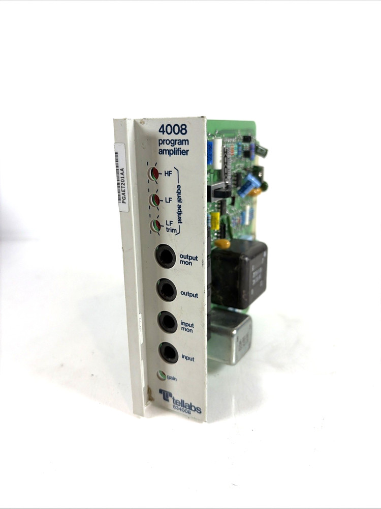 TELLABS 834008 PROGRAM AMPLIFIER 4008 PGAET201AA