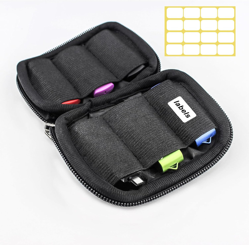 Flash Drive Case - USB Holder, Storage Bag for Thumb Drives, Lightweight, Pro...