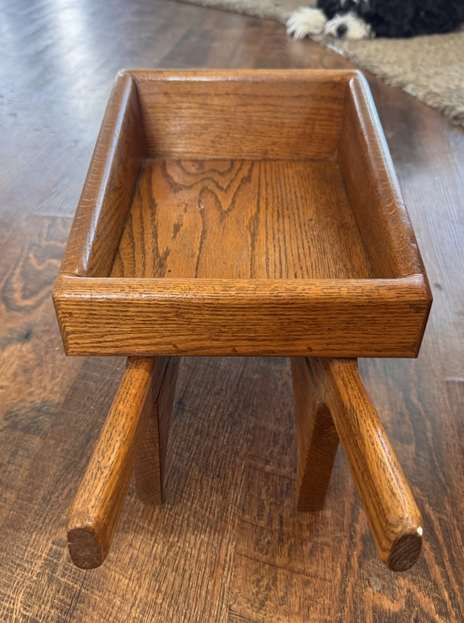 Handmade Solid Wood Wheelbarrow Plant Holder Rustic Vintage Garden Decor 25+ Yrs