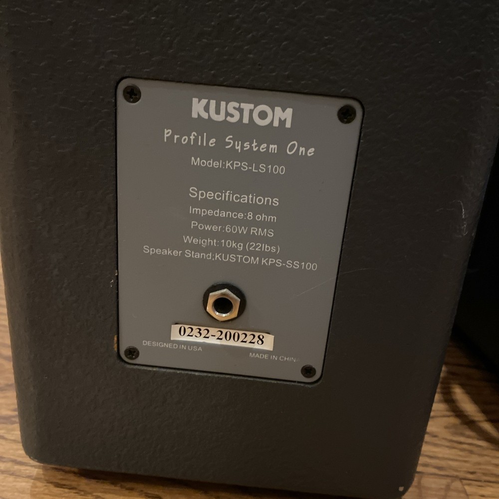 Kustom Profile System One AMP PA System KPS-PM100T, 2 KPS-LS100T With Cables