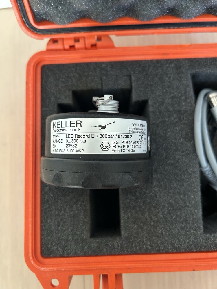 Keller LEO Record Pressure Gauge 0–300 Bar Data Logger