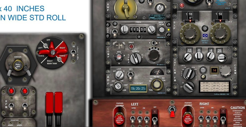 HU16 ALBATROSS COCKPIT instrument panel CDkit