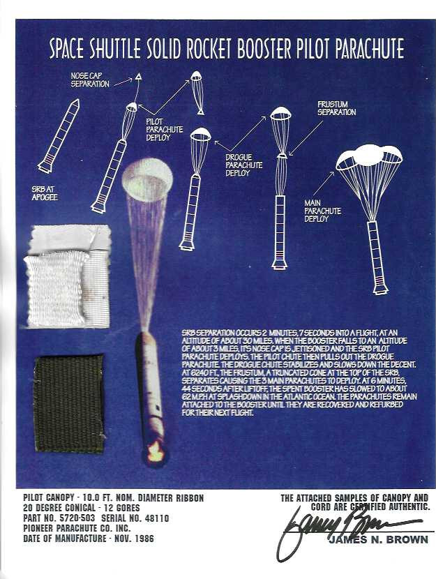 Space Shuttle Solid Rocket Booster Pilot Parachute