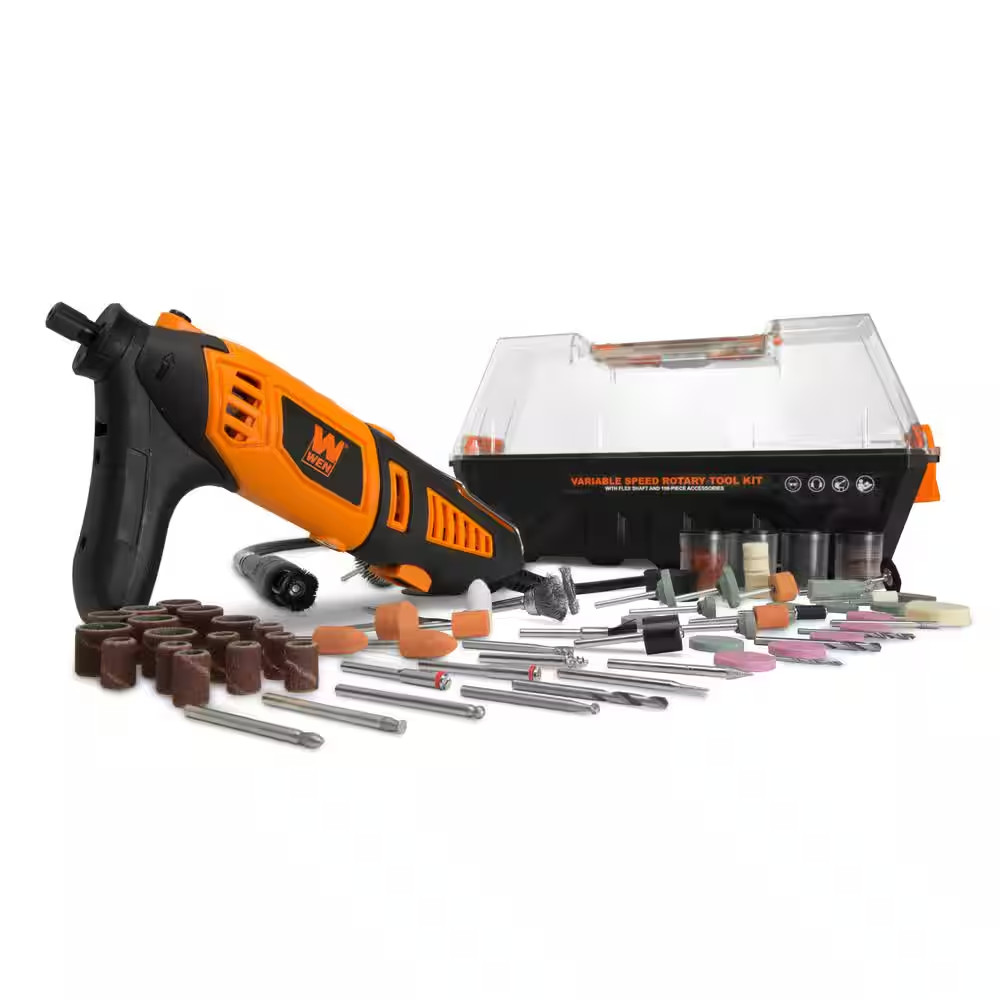 1.3 Amp Variable Speed Steady-Grip Rotary Tool with 190-Piece Accessory Kit, Fle