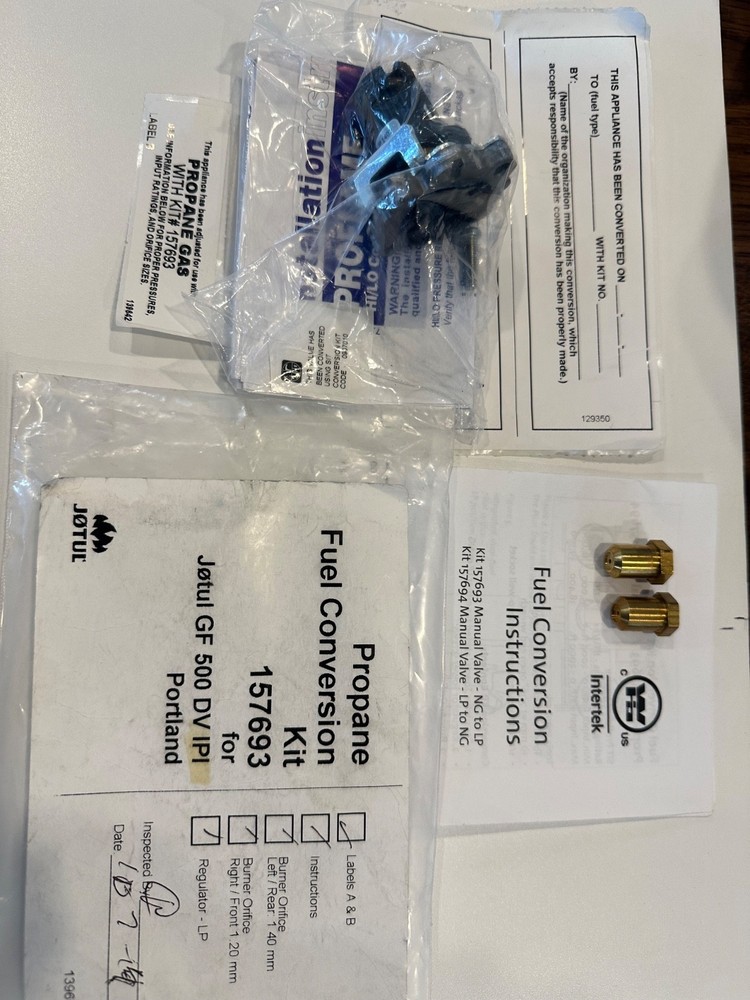 Jotul Conversion Kit LP for GF 500 DV IPI # 157693