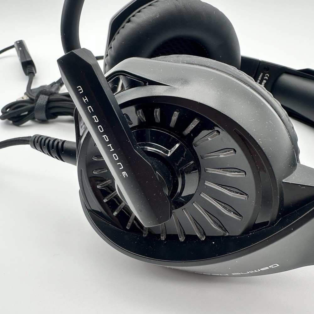 Black Gaming Headset for PC PS4 PS5 Xbox One Controller Wired USB 3.5mm