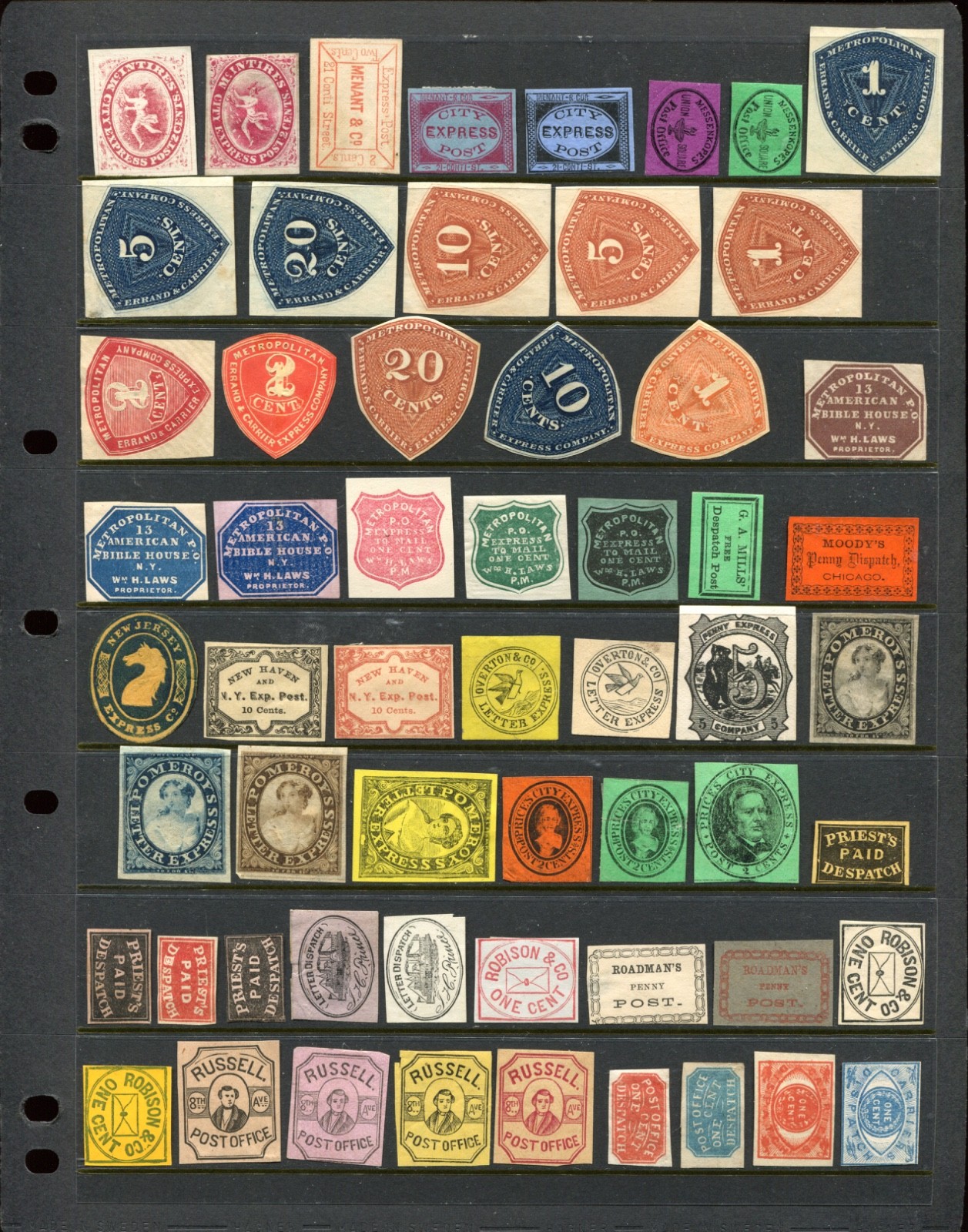 Lot of 58 Local Stamps Bogus & Forgery & Reprint & More BX6911