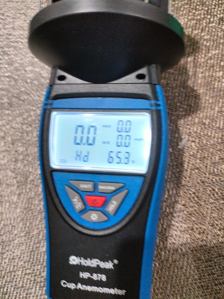 Cup Anemometer Handheld Digital Duct Wind Speed Meter Anemometer HP-878