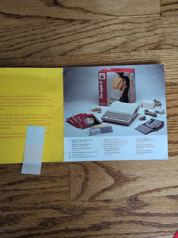 Apple IIc Owners Manual 1984 Spiral Bound, Software, System Utilities Guide Lot