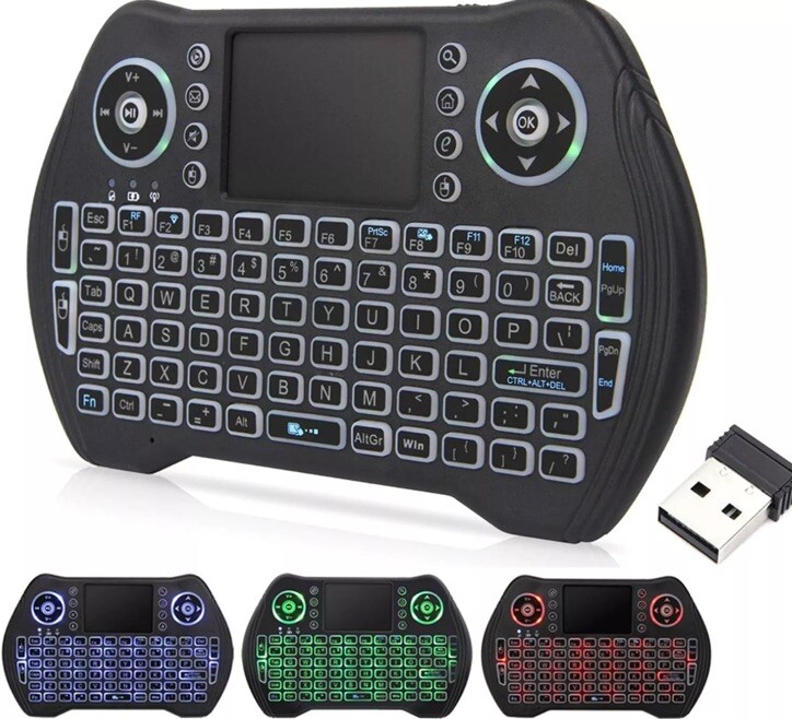 New 2.4G Wireless Keyboard with Touchpad Mouse Backlit USB Mini Black