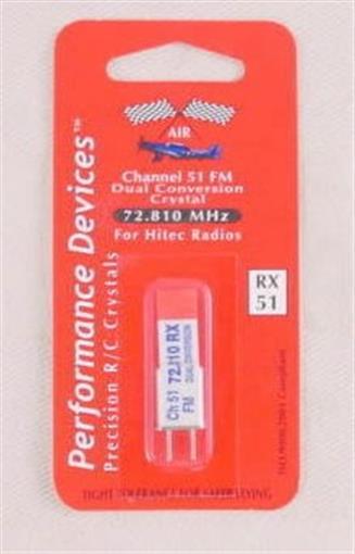 Hitec 72Mhz FM Dual Conversion Receiver Crystal (CH 51)