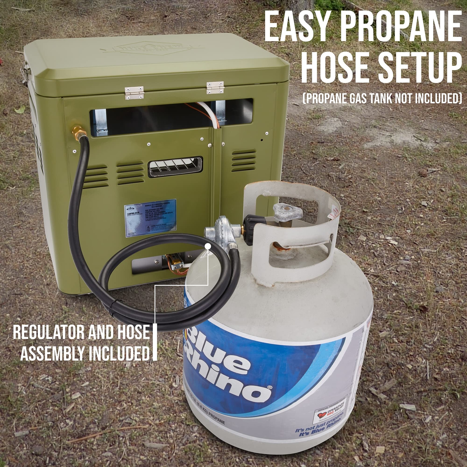 Hike Crew 2-in-1 Gas Camping Portable Propane Stove & Oven with Grill