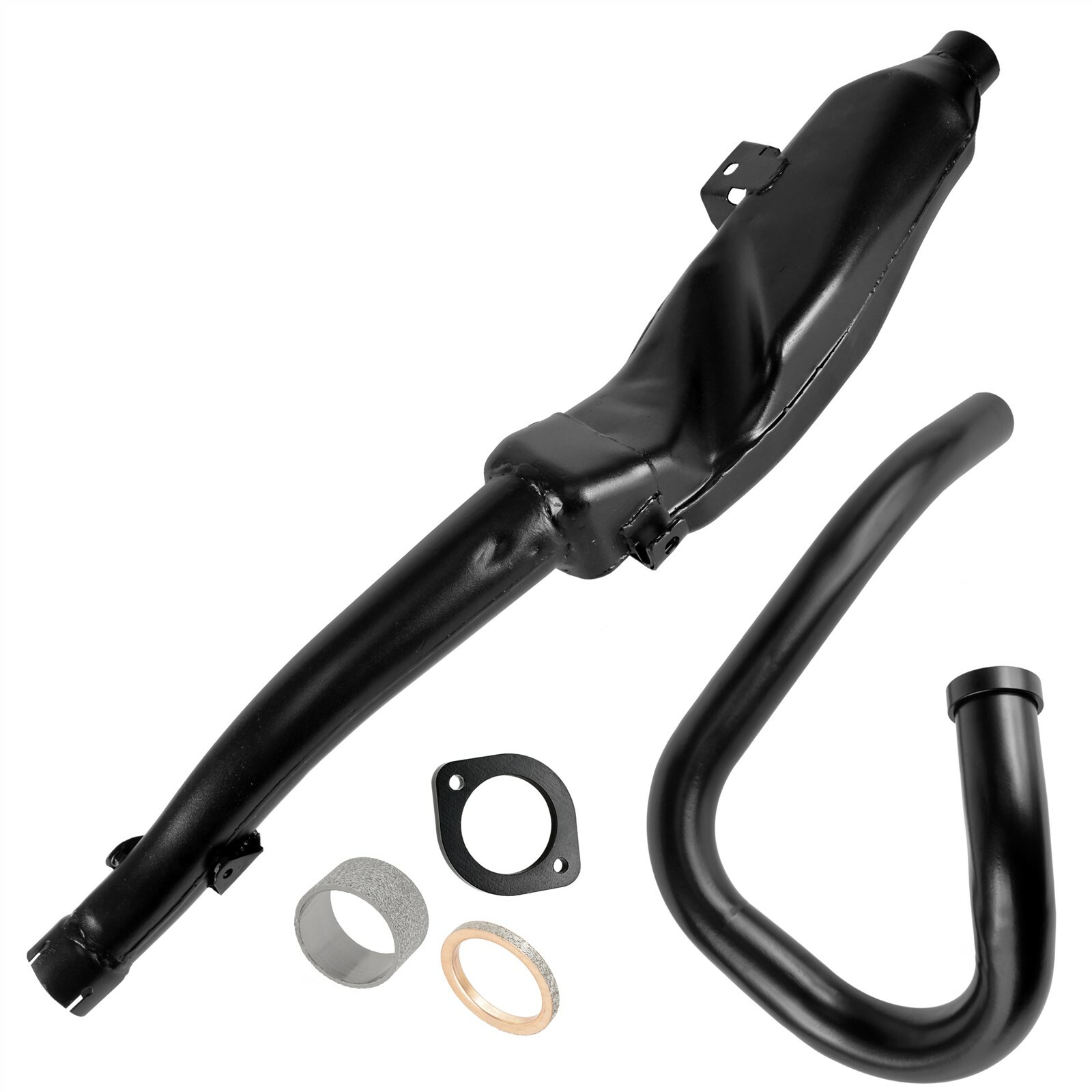 Fits Yamaha Warrior 350 Exhaust Muffler w/ Pipe Gasket YFM350X 1987-2004