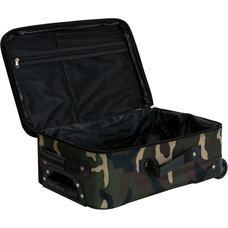 Luggage Set W/ Multiple Upright Sizes & Large Front Pockets Travel Essentials US