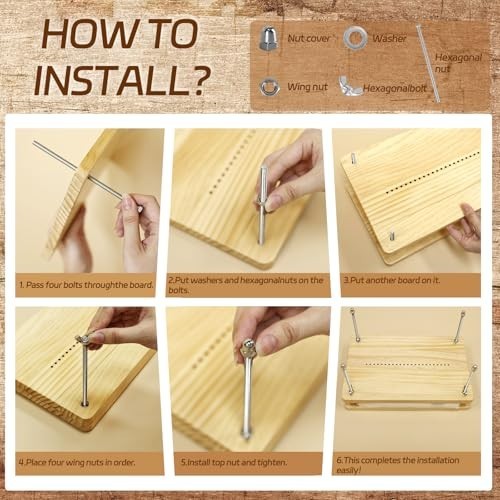 Complete Book Binding Kit 52 Pcs - DIY Bookmaking Tools, BookPress, Bone Folder