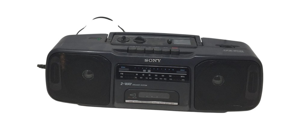 SONY 2 Way Speaker System Radio cassette corder - Powers on/Works!