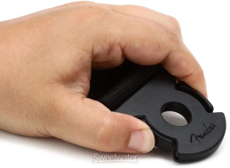 Fender Quick Grip Locking End Guitar Strap - Black Polypro