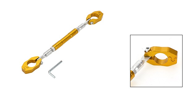 Motorcycle Handle Bracket Adjustable Handlebars Gold Tone with Small Wrench 1Set
