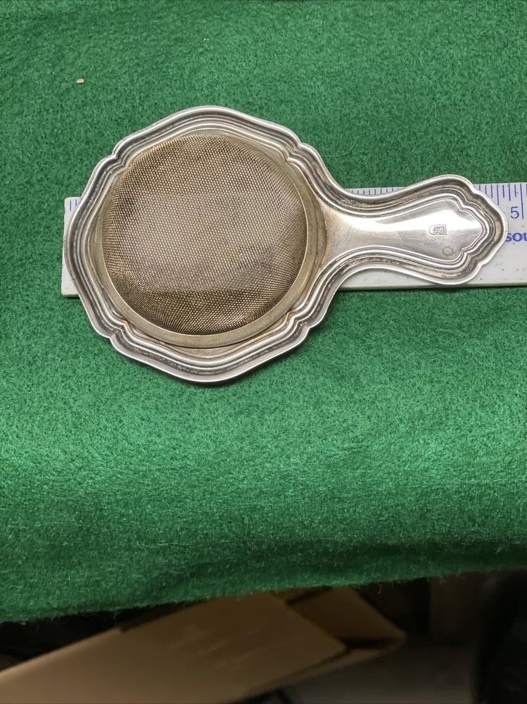 Unusual Vintage Silver Plate Strainer and Base