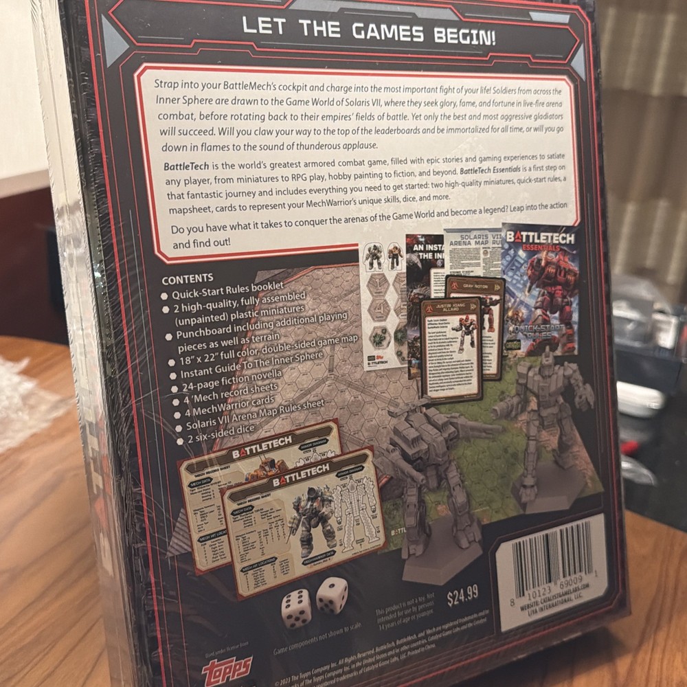 NEW Catalyst Game Labs Battletech Essentials Tactical Miniatures Mech Board Game
