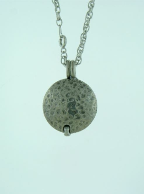 Pewter Celtic Knot & Jade Diffuser Pendant on 24" Chain