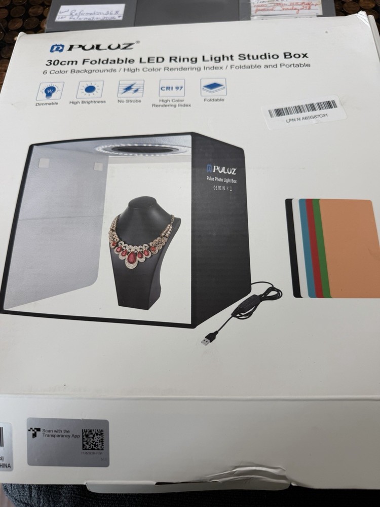 LIGHT BOX PULUZ 30cm FOLDABLE LED RING LIGHT STUDIO PHOTO STUDIO RING LIGHT NEW