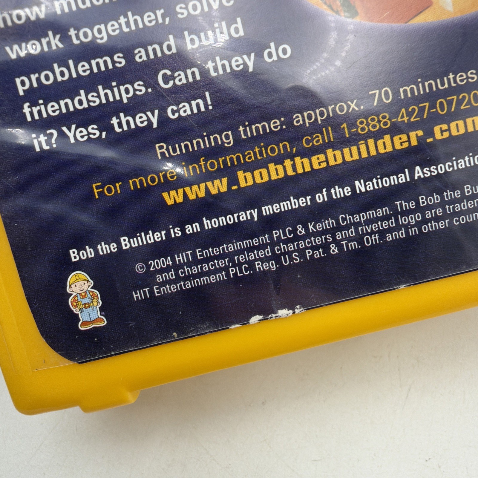 Bob the Builder The LIVE Show VHS Tape 2004 Plastic Case Never Seen On TV Yellow