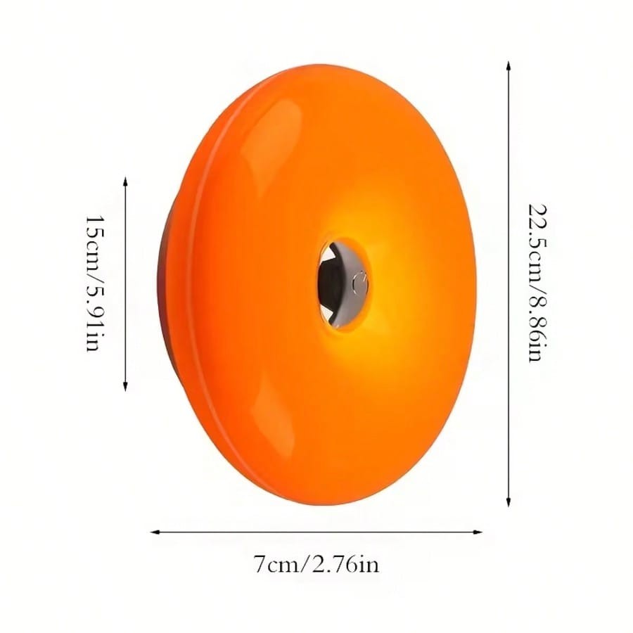 Modern Fashionable Donut-Shaped Atmosphere Lamp, Rechargeable, 3-Color Dimming..
