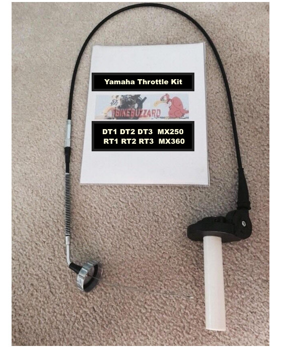 Yamaha MX DT 250 360 30/32/34mm Carb Throttle & Cable without Oil Injection NEW!