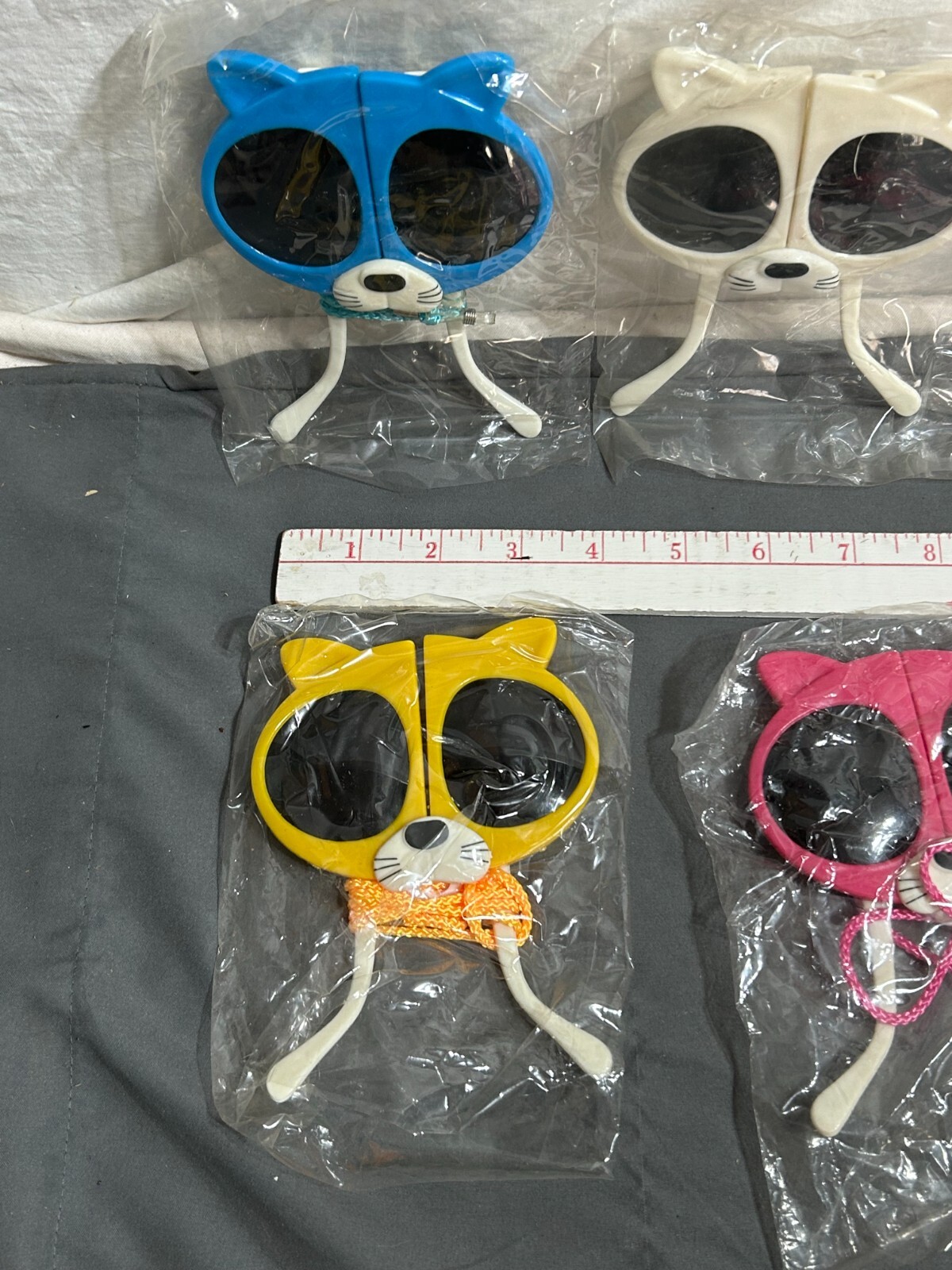 1980s JAK PAK Novelty CAT KITTY kitten Child KIDS Sunglasses Folding CHOOSE ONE