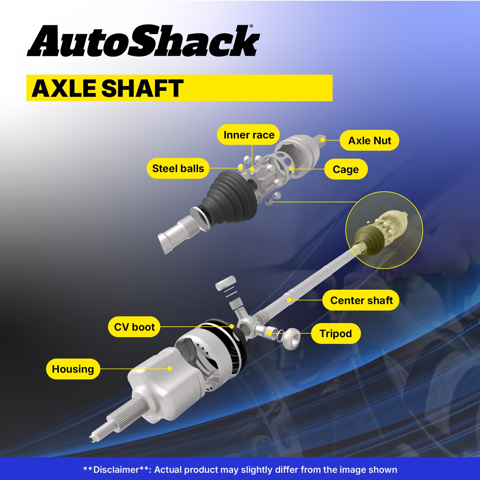 Front CV Axle Shafts for 2012-2017 Hyundai Accent