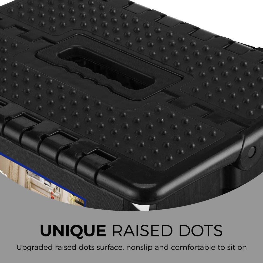 Folding Step Stool 13 inch Height Premium Heavy Duty Foldable Step Stools for...