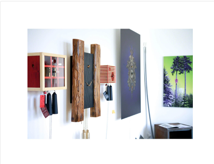 Exquisite Large Authentic Aluminum Mural Brushed Wall Cuckoo Clock