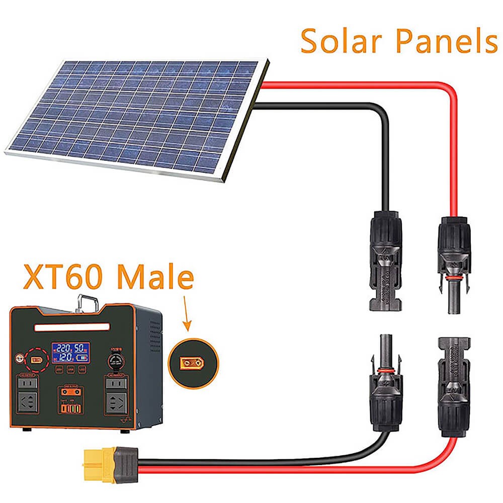 Connecting Cable 12AWG XT60I Female Solar Panel Connection Cable Charging Cable