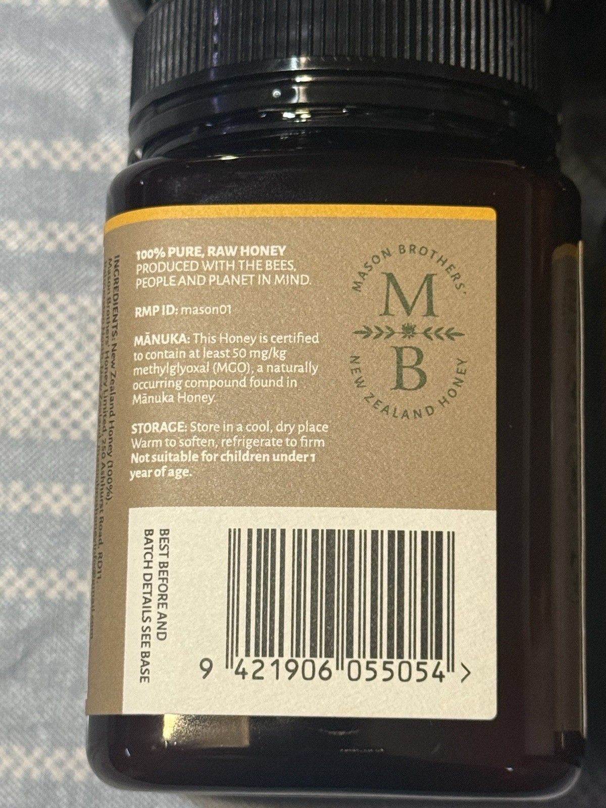 (Lot of 4) Raw Manuka Honey | Mason Brothers’ MGO 50+ | Multi Floral | 17.6oz