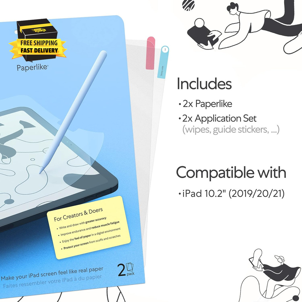 2.0 (Previous Model) for Ipad 10.2"- Screen Protector for Drawing and Writing li