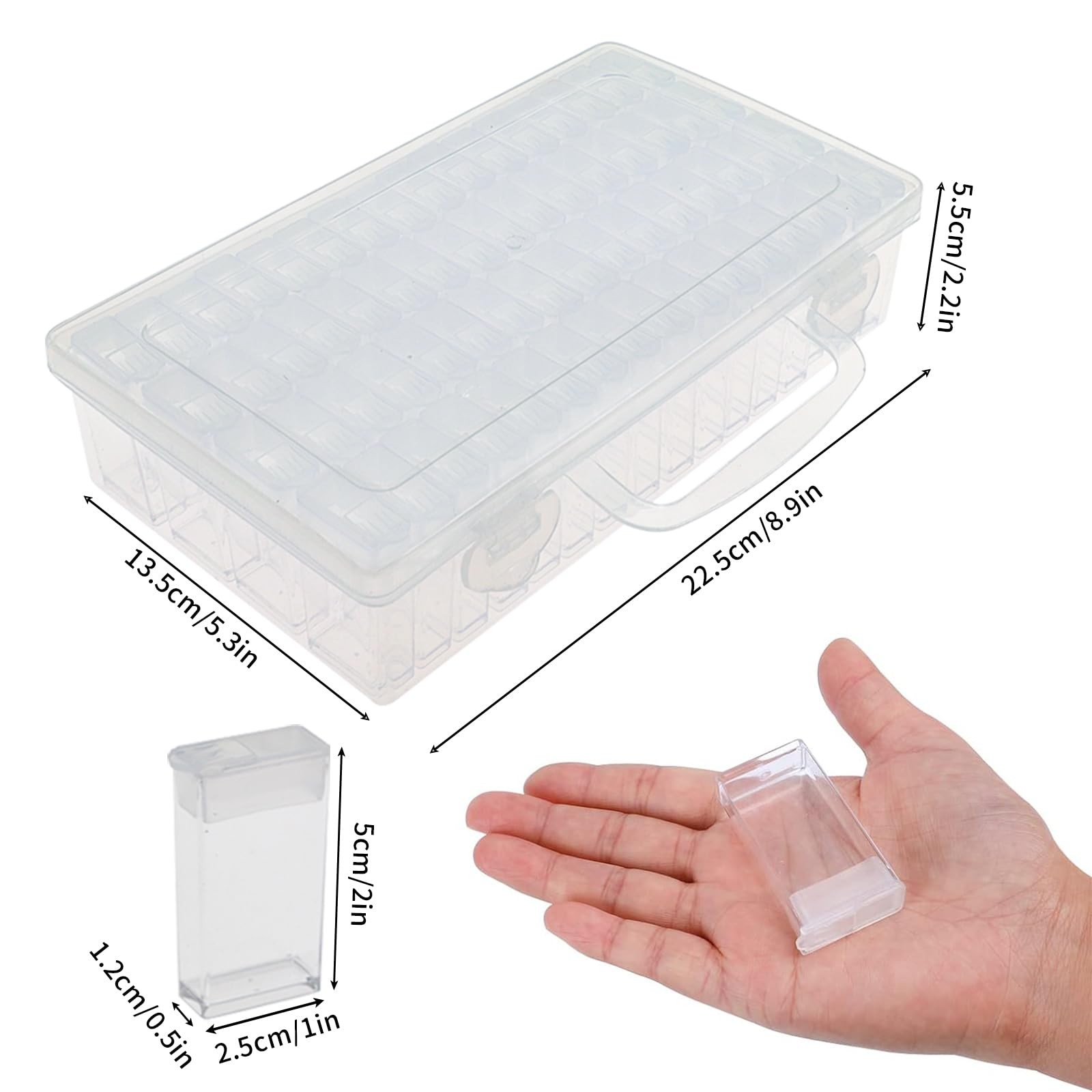 SGHUO 64 Grid Diamond Painting Storage Containers Diamond Art Accessories Too...