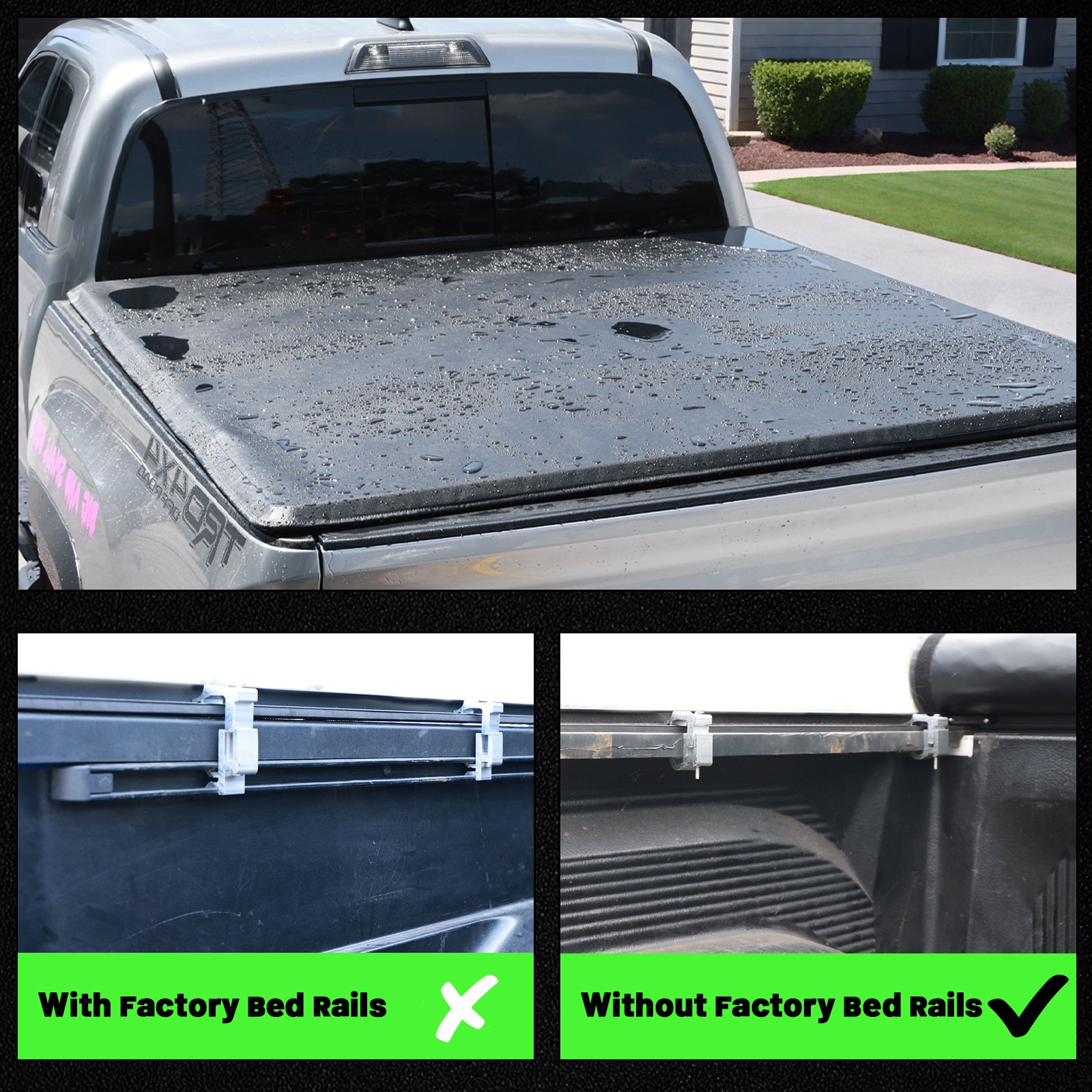 5.8FT Soft Roll-up Tonneau Cover for 07-18 Chevy Silverado/ GMC Sierra 1500