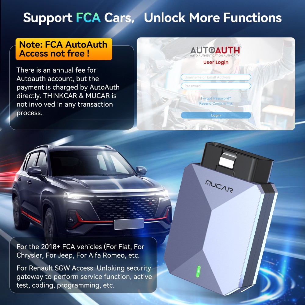 MUCAR BT200 MAX Car All System AI Diagnostic Tool 15 Reset OBD2 Scan Code Reader