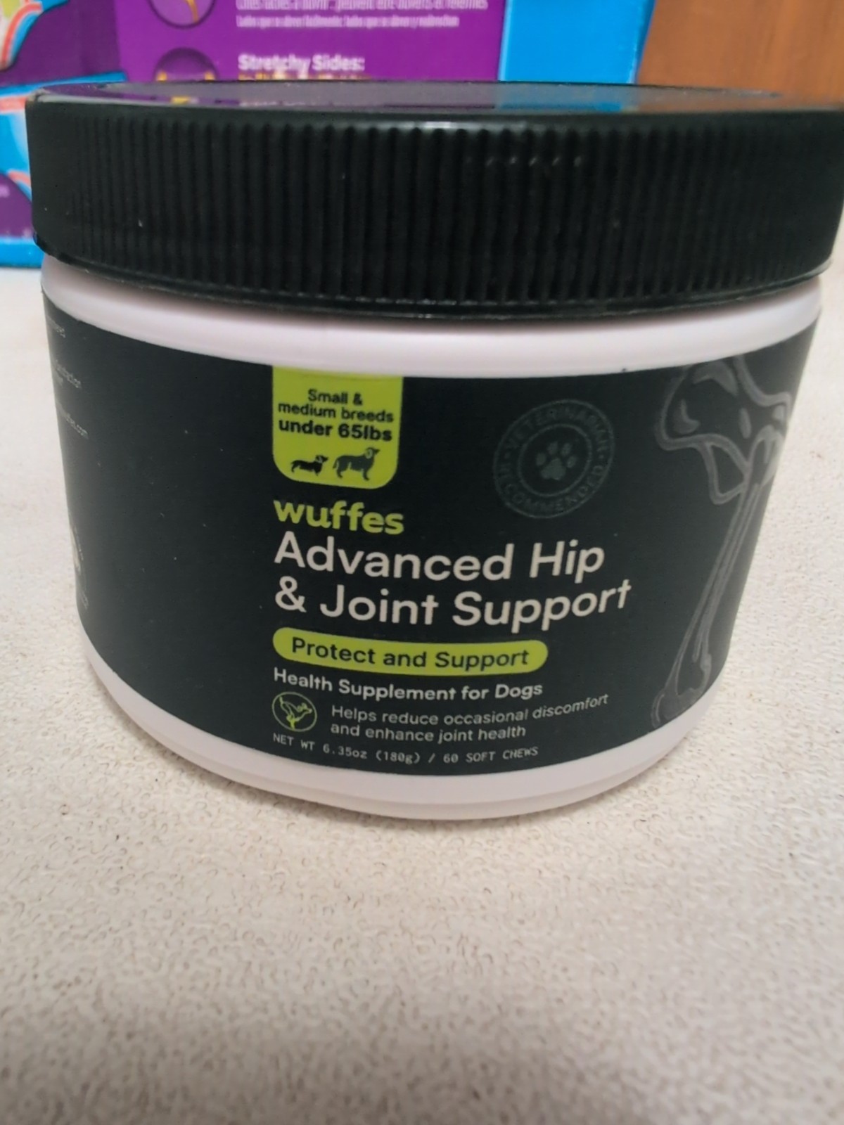 WUFFES Advanced Hip&Joint Support for Small Medium Dogs 60 Soft Chews Exp:03/27