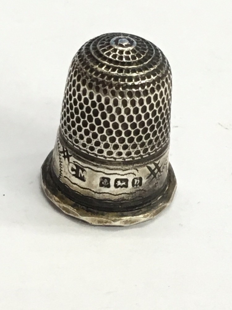 Antique Solid Silver Thimble 1901 3.4grams C C May & Son