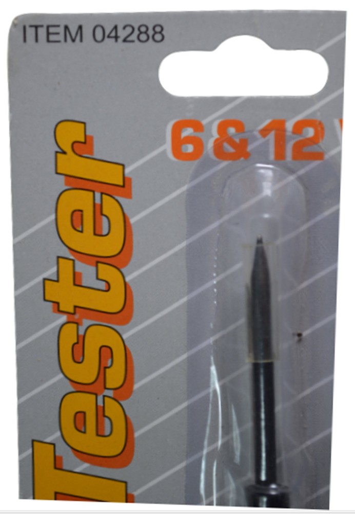 HFT ( 04288 ) 6 & 12 Volt Circuit Tester replaceable bulb long lead wire