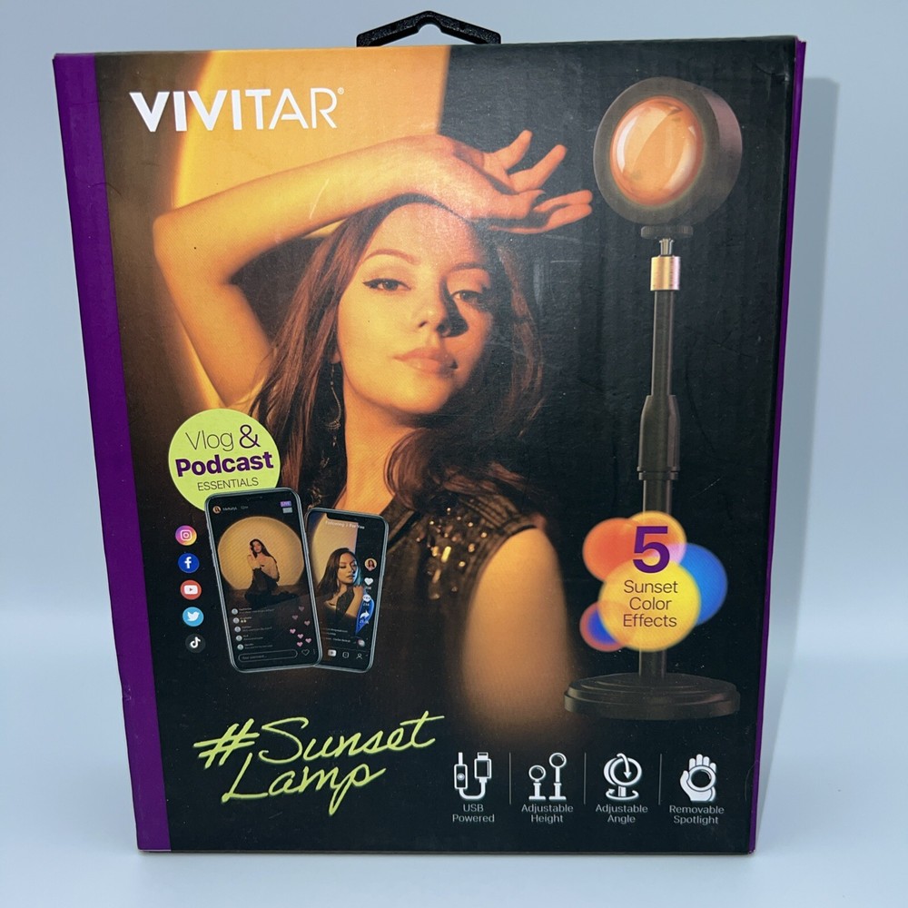 Vivitar Sunset Projector LED Light USB Sunset Lamp Projector Adjustable Angle