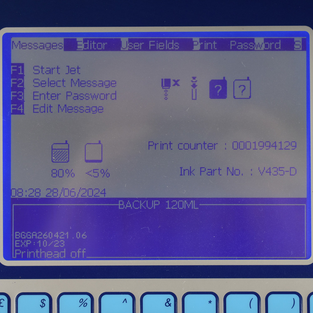 VideoJet 1520 Continuous Inkjet Printer Coding QR Code Machine 392095-202-01