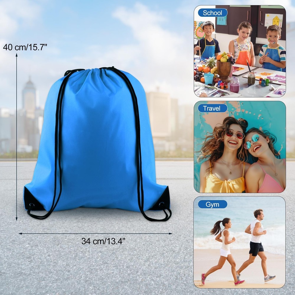 KUUQA 15 Pcs Drawstring Backpack Bags Bulk Drawstring Bag String Backpackpack...