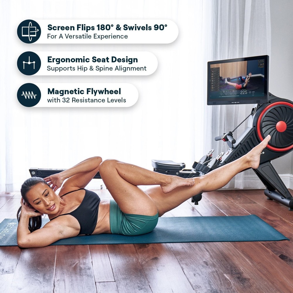Echelon Row-S Indoor Rowing Machine with Rotating HD Touchscreen